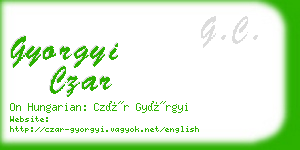 gyorgyi czar business card